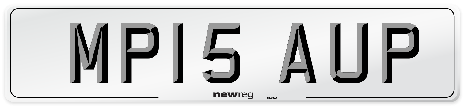 MP15 AUP Number Plate from New Reg